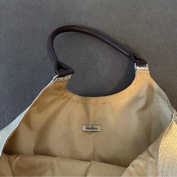 Neiman Marcus Gold Fake Snakeskin Tote - Picture 3 of 8